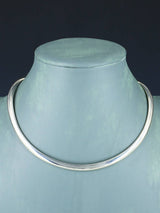 Sterling Silver Open Back Choker Collar Necklace