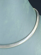 Sterling Silver Open Back Choker Collar Necklace