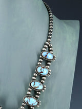 Navajo Jewelry Golden Hill Turquoise Squash Blossom Necklace Set