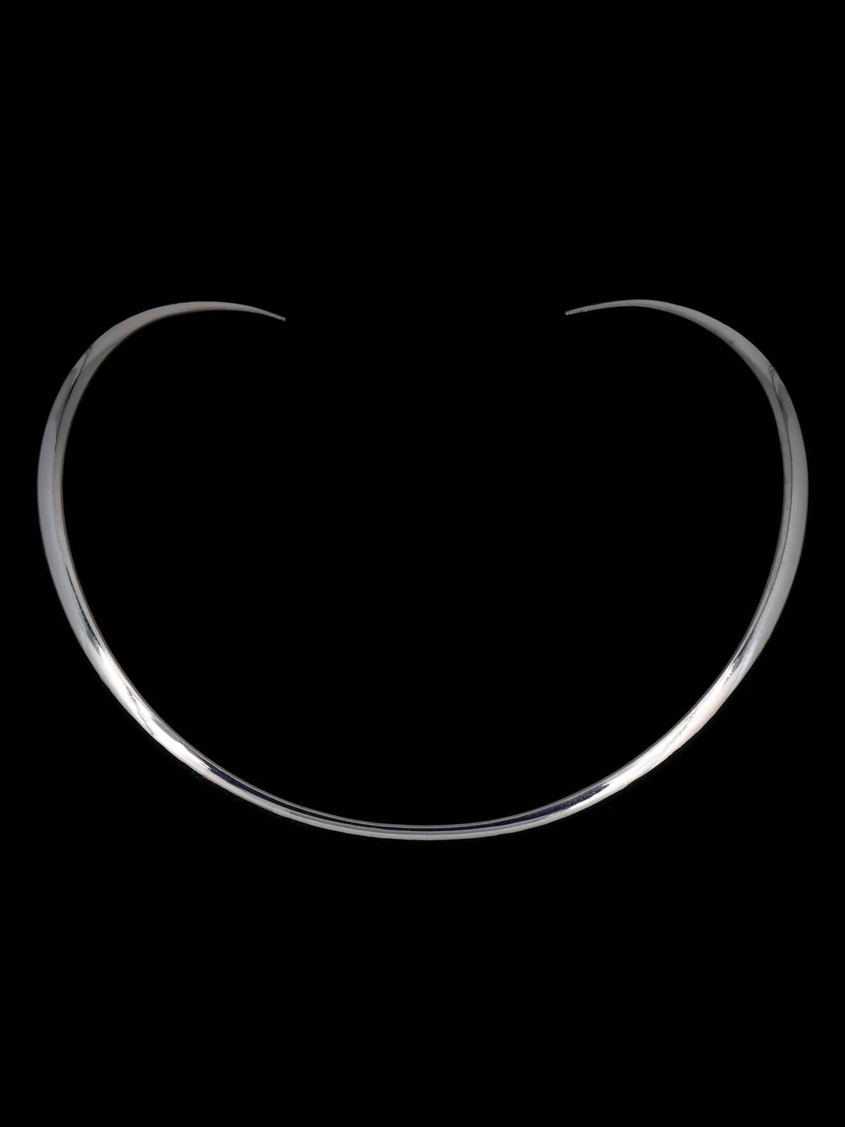 Sterling Silver Open Back Choker Collar Necklace