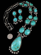 Bijoux amérindiens Kingman Turquoise Lariat Collier