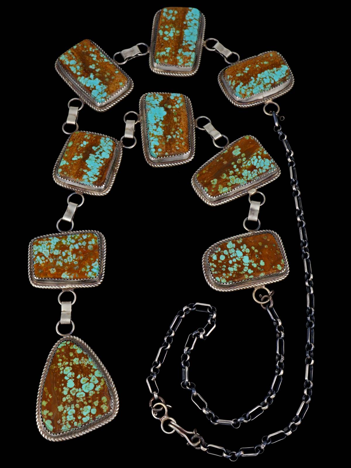 Native American Jewelry #8 Turquoise Lariat Necklace