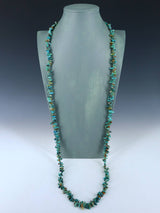 Extra Long Wrap Native American Jewelry Single Strand Turquoise Necklace