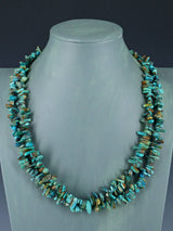 Extra Long Wrap Native American Jewelry Single Strand Turquoise Necklace
