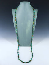 Extra Long Wrap Native American Jewelry Single Strand Turquoise Necklace