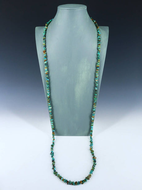 Extra Long Wrap Native American Jewelry Single Strand Turquoise Necklace