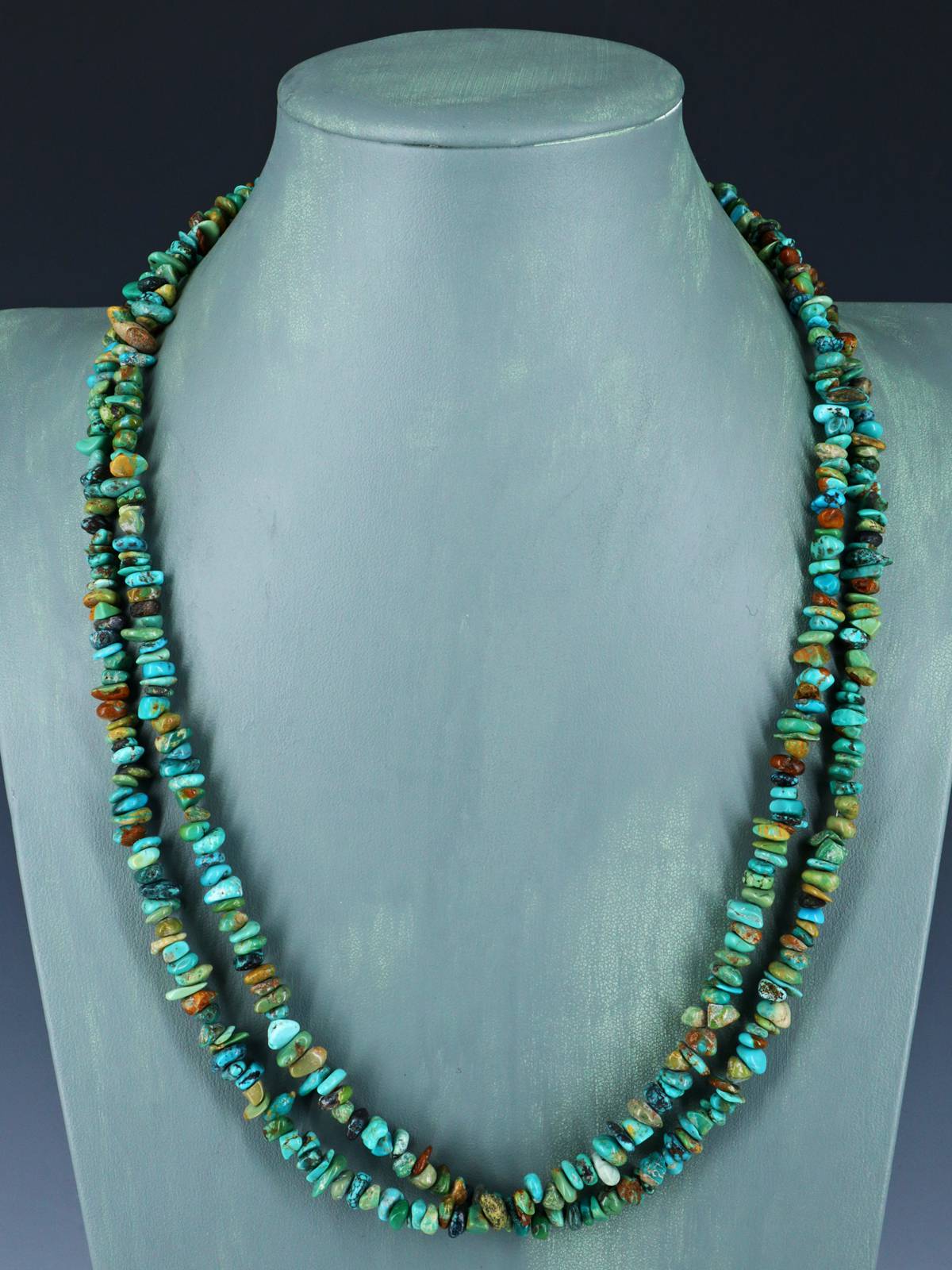 Extra Long Wrap Native American Jewelry Single Strand Turquoise Necklace