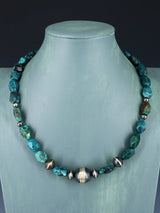 Collier de pépites turquoise à brin unique de bijoux amérindiens