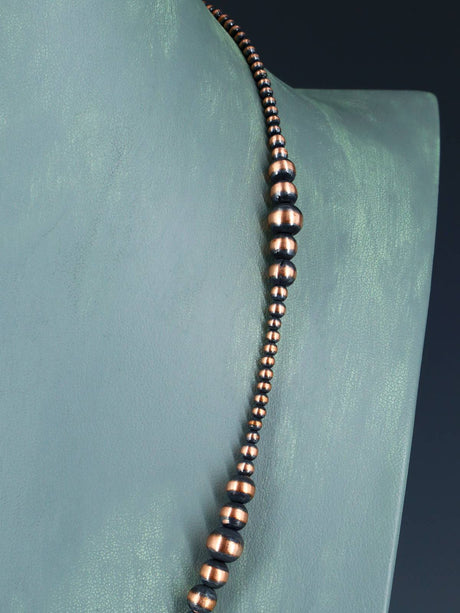 Navajo Jewelry Single Strand Copper Beaded Necklace