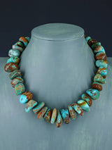 Chunky Native American Single Strand Turquoise Nugget Choker