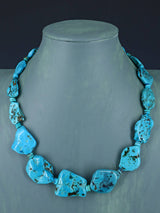 Chunky Native American Single Strand Turquoise Nugget Choker