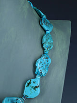 Chunky Native American Single Strand Turquoise Nugget Choker