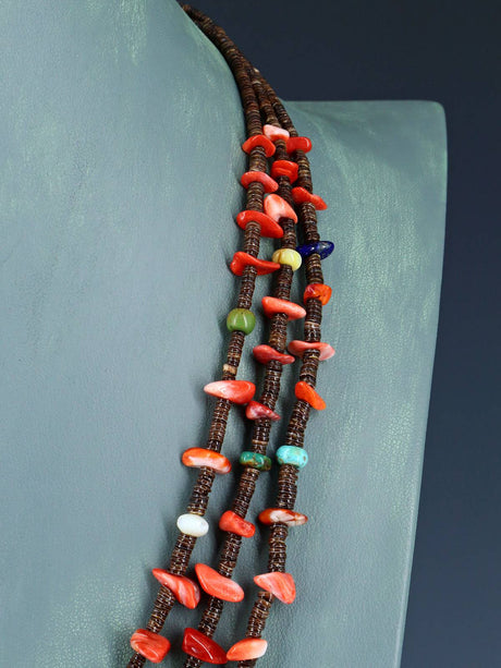 Collar de ostras espinosas y turquesas de Santo Domingo nativo americano