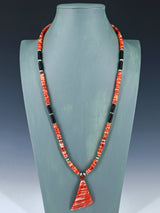 Collar Heishi de turquesa y concha de joyería nativa americana