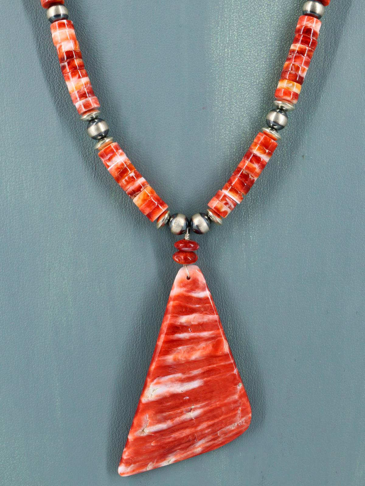 Collar Heishi de turquesa y concha de joyería nativa americana