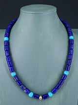 Native American Blue Lapis Beaded Single Strand Necklace