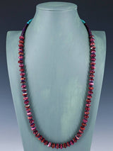 Collier amérindien Santo Domingo Single Strand Turquoise et Corail