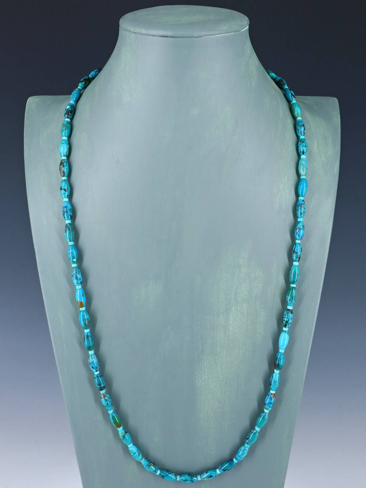 Native American Jewelry Single Strand Turquoise Necklace