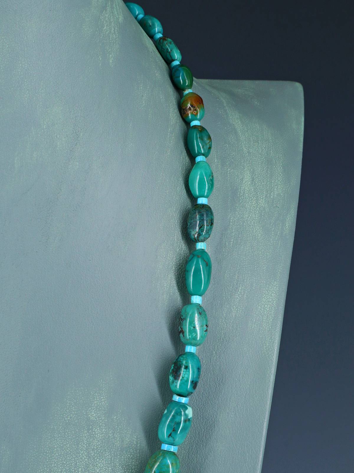 Native American Jewelry Single Strand Turquoise Necklace
