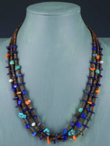 Collar de ostras espinosas y turquesas de Santo Domingo nativo americano