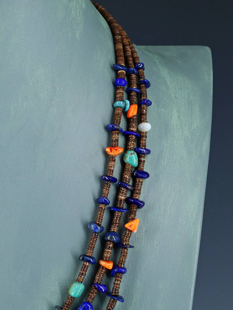 Collar de ostras espinosas y turquesas de Santo Domingo nativo americano
