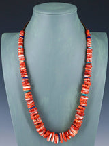 Collar de ostras espinosas graduadas de joyería nativa americana