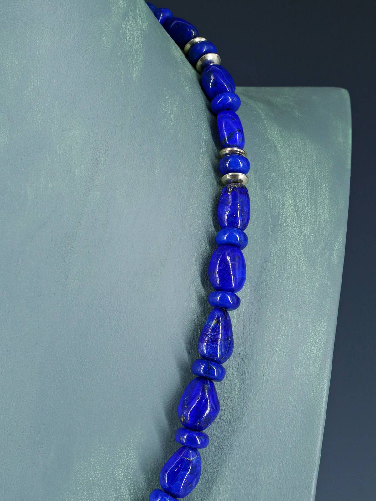 Native American Blue Lapis Beaded Single Strand Necklace