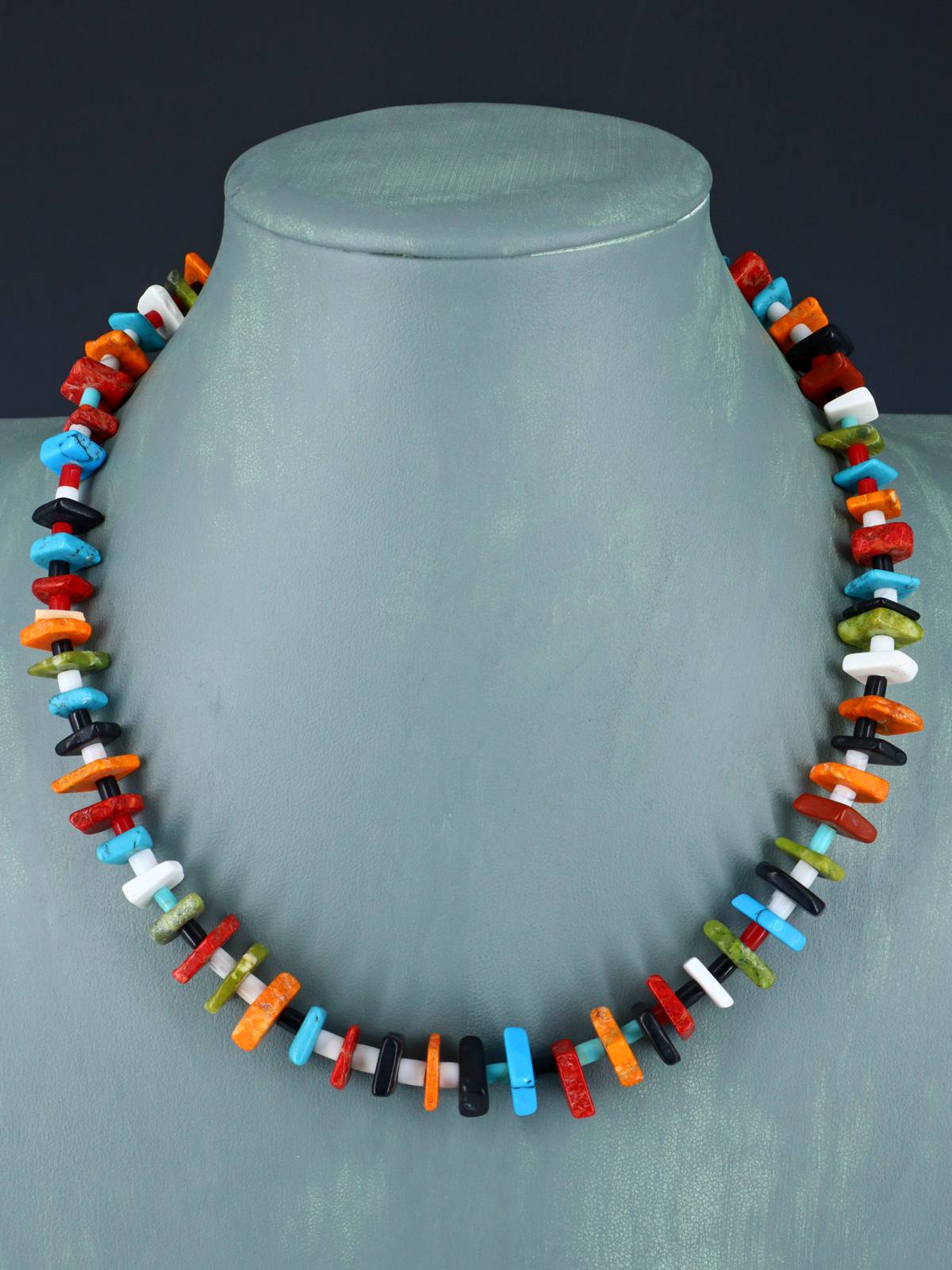 Santo Domingo Jewelry Single Strand Multistone Necklace