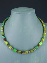 Collar Mojave teñido de una sola hebra de joyería nativa americana de 22"