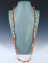 Collar de coral y lapislázuli de manzana nativo americano