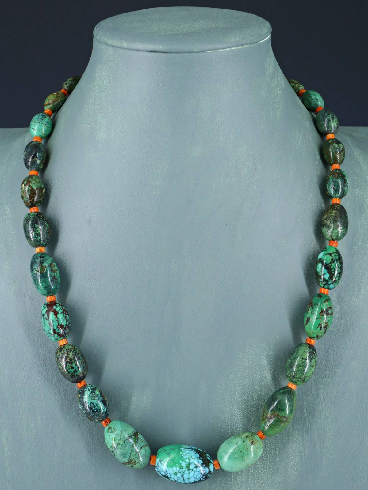 Native American Jewelry Single Strand Turquoise Necklace