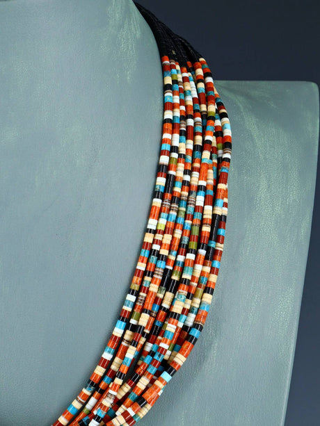 Native American Ten Strand Beaded Necklace