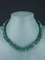 Navajo 17" Single Strand Sky Horse Turquoise Necklace