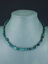 Chunky Navajo Single Strand Sky Horse Turquoise Choker Necklace