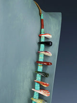 Vintage Native Jewelry Turquoise Single Strand Necklace