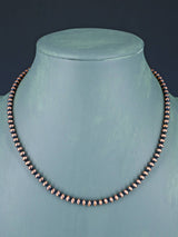 16" Navajo Jewelry Single Strand Copper Beaded Necklace