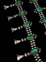 Navajo Jewelry Sonoran Gold Turquoise Squash Blossom Necklace - PuebloDirect.com