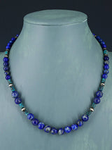 Navajo Lapis Beaded Single Strand Necklace - PuebloDirect.com