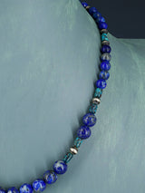 Navajo Lapis Beaded Single Strand Necklace - PuebloDirect.com