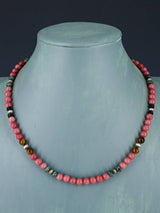 Navajo Pink Marble Beaded Single Strand Necklace