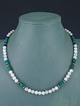 Navajo White Marble Beaded Single Strand Necklace - PuebloDirect.com