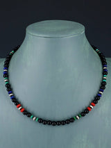 Navajo Onyx Beaded Single Strand Necklace