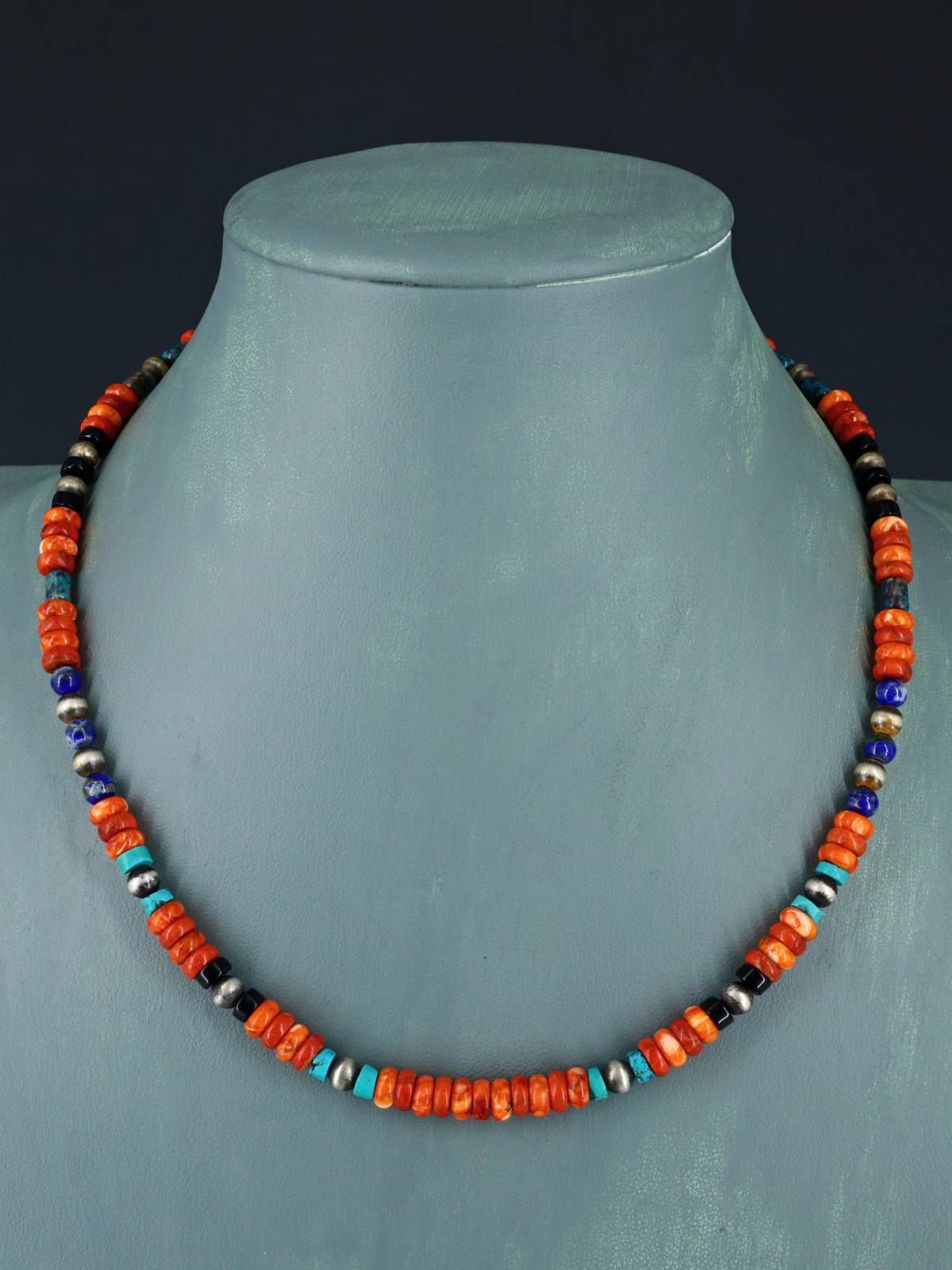 Navajo Spiny Oyster Beaded Single Strand Necklace