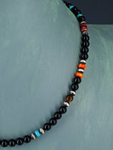 Navajo Onyx Beaded Single Strand Necklace - PuebloDirect.com