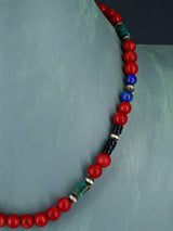 Navajo Coral Beaded Single Strand Necklace