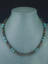 Navajo Labradorite Beaded Single Strand Necklace - PuebloDirect.com