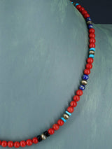 Navajo Coral Beaded Single Strand Necklace - PuebloDirect.com