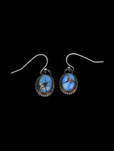 Navajo Golden Hill Turquoise Sterling Silver Petite Squash Blossom Necklace Set - PuebloDirect.com