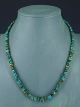 Navajo Single Strand Polychrome Turquoise Necklace - PuebloDirect.com