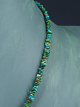 Navajo Single Strand Polychrome Turquoise Necklace - PuebloDirect.com